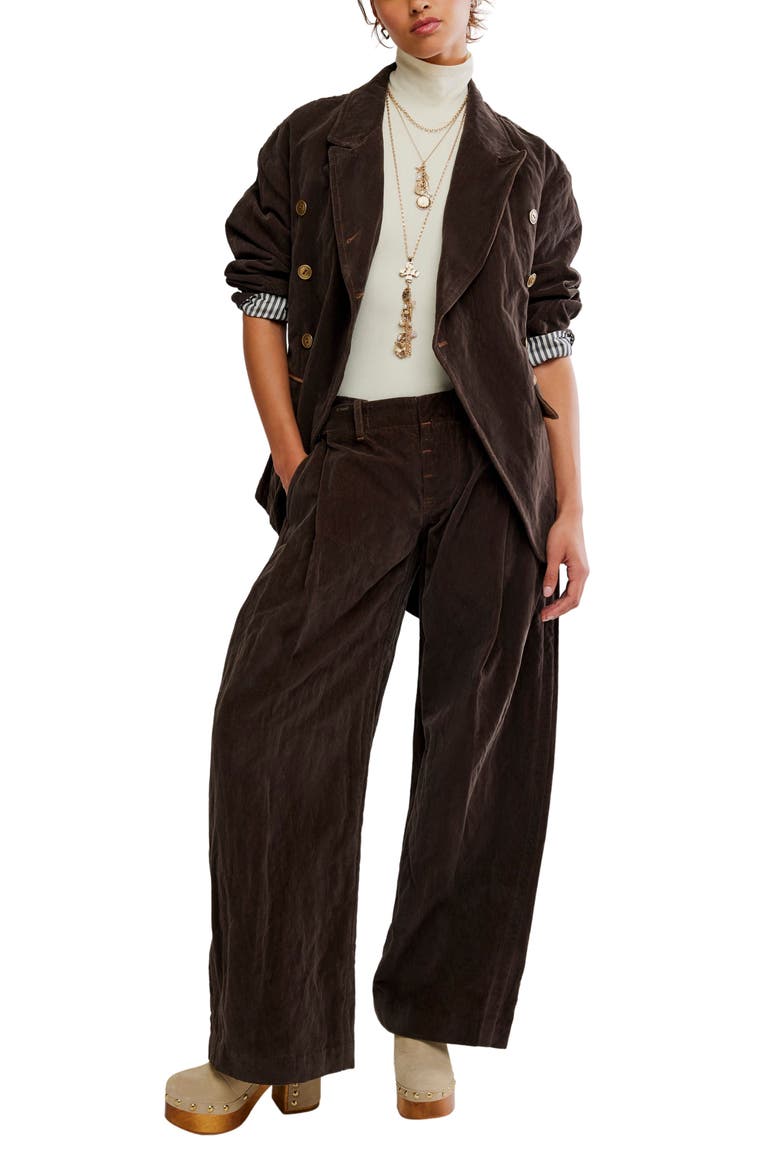 Holding Onto This Velvet Pants, Alternate, color, BROWN