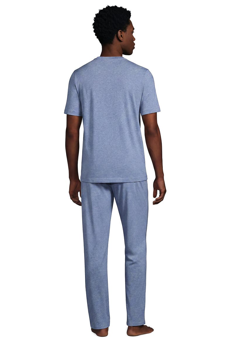 Short Sleeve Knit Jersey Pajama Set, Alternate, color, Blue Flint Heather
