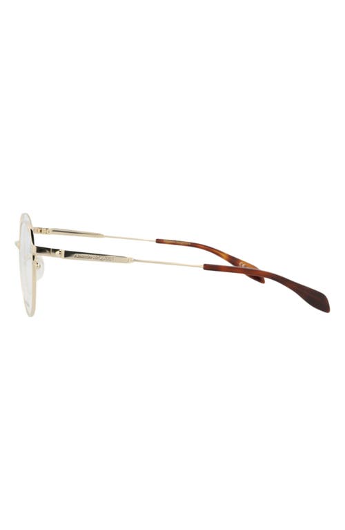 Alexander Mcqueen Mcqueen 52mm Round Optical Glasses In Gold