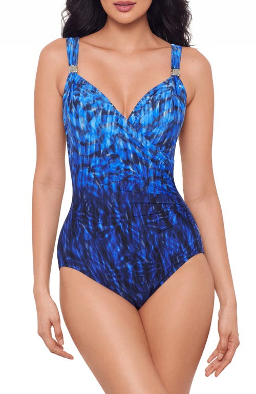 Shop Miraclesuit ® Paka Mayan Siren One-piece Swimsuit In Blue/black