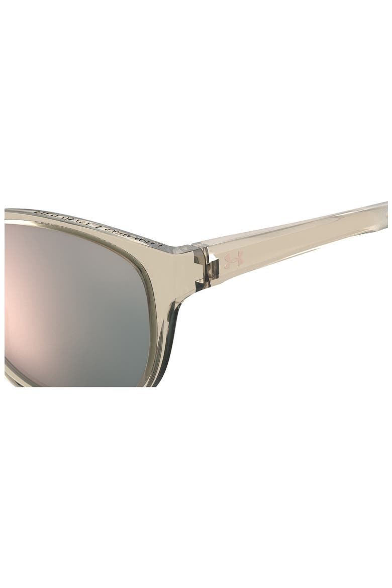57mm Mirrored Round Sunglasses, Alternate, color, Z/DNUBEIGE