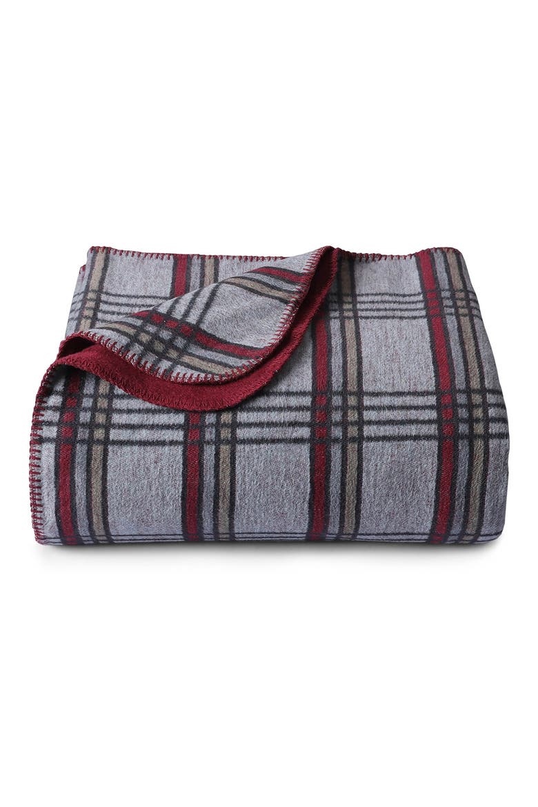 Yarn Dyed Plaid Throw Blanket, Main, color, PLAID DEEP RED