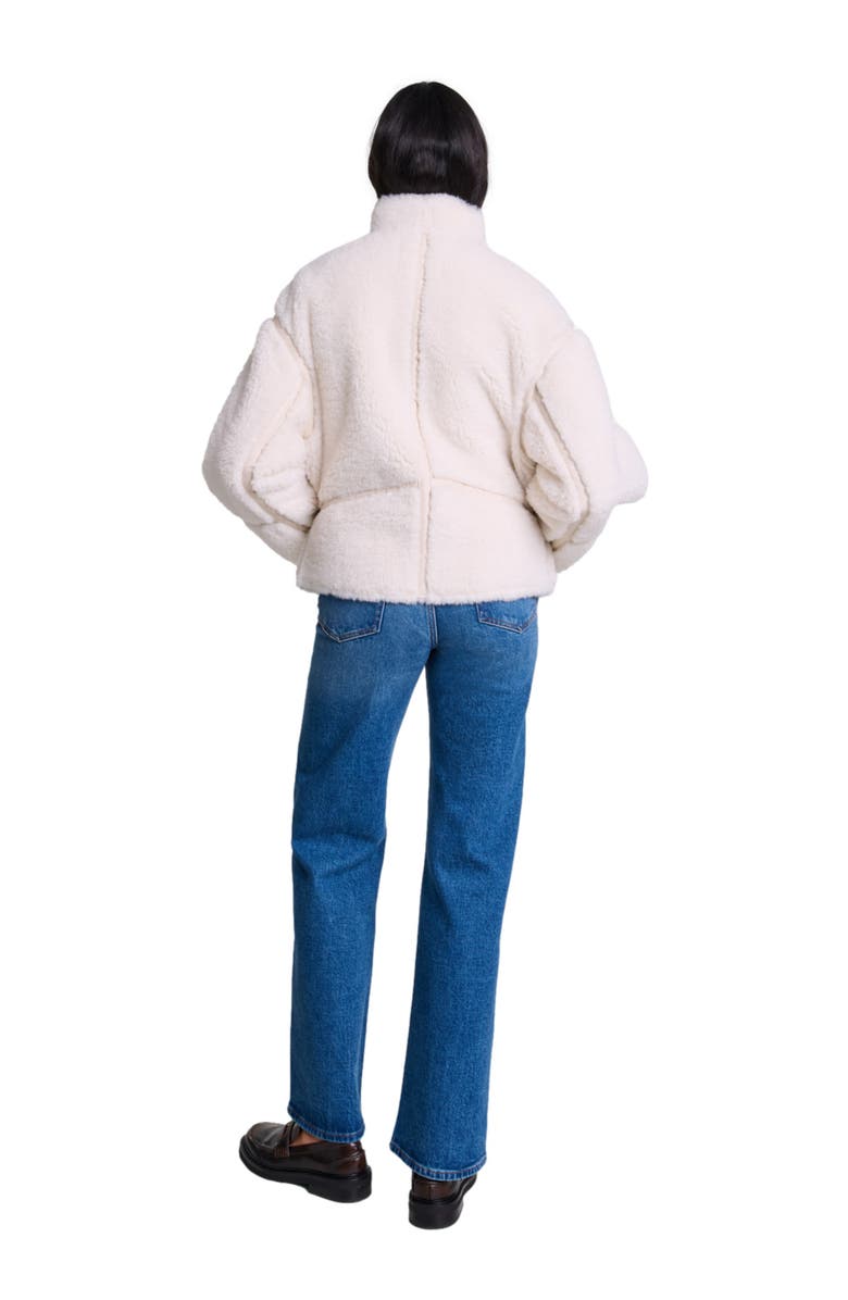maje Short faux fur coat, Alternate, color,