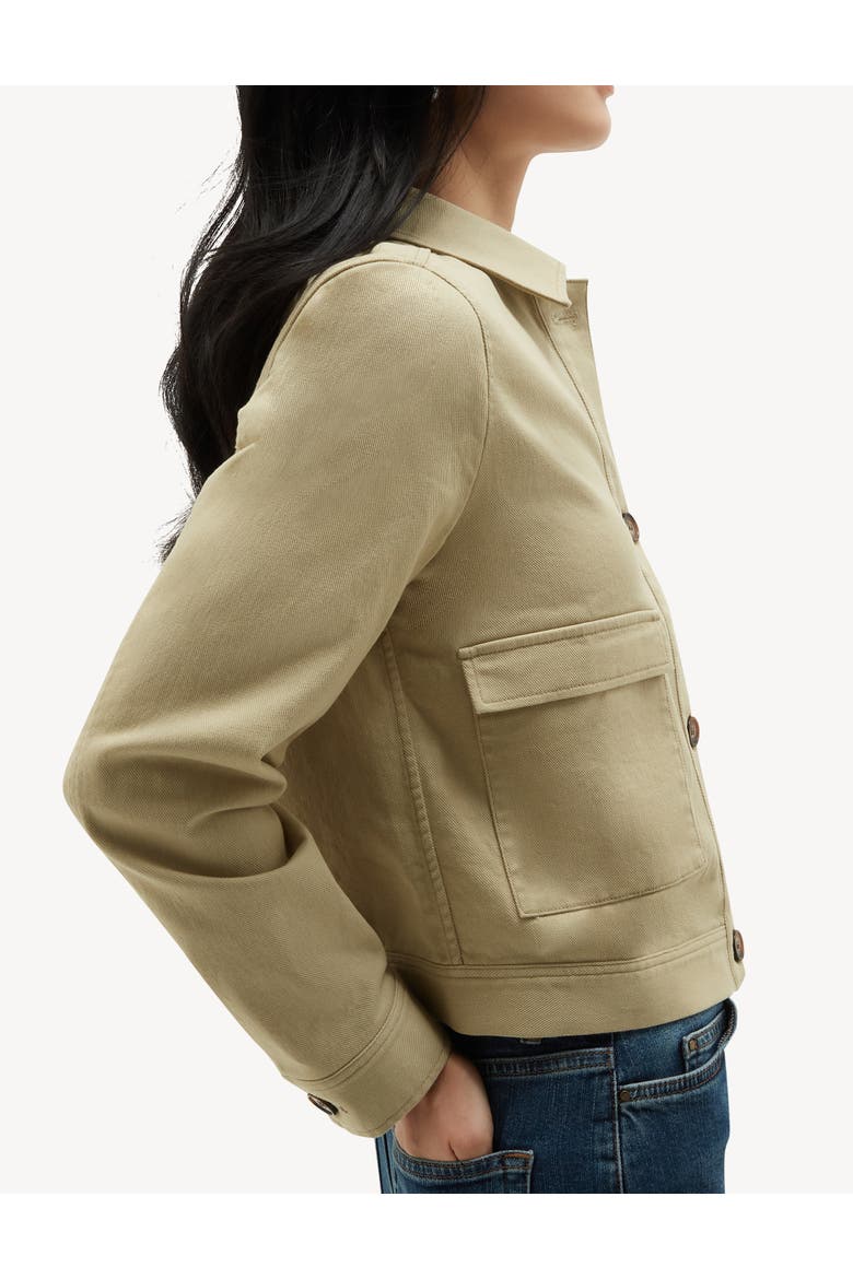 Manon Button-Front Utility Jacket, Alternate, color, Palesagegreen