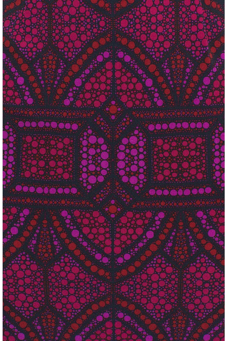 Print Jersey Sheath Dress, Alternate, color, BLACK/ RED WINE