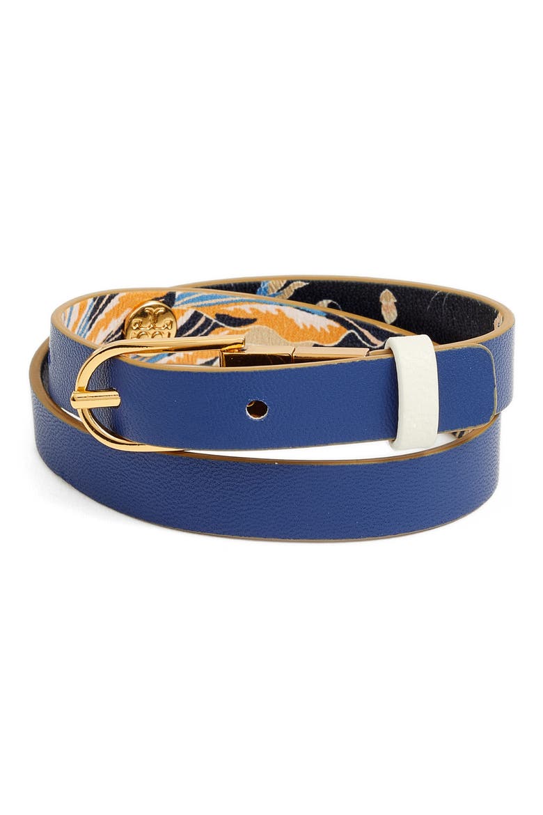 Happy Times Reversible Wrap Leather Bracelet, Alternate, color, HAPPY TIMES/ BRIGHT INDIGO