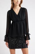 Open Edit Babydoll Chiffon Top