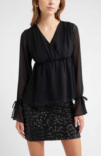 Open Edit Babydoll Chiffon Top