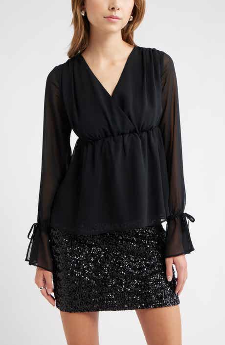 Open Edit Babydoll Chiffon Top