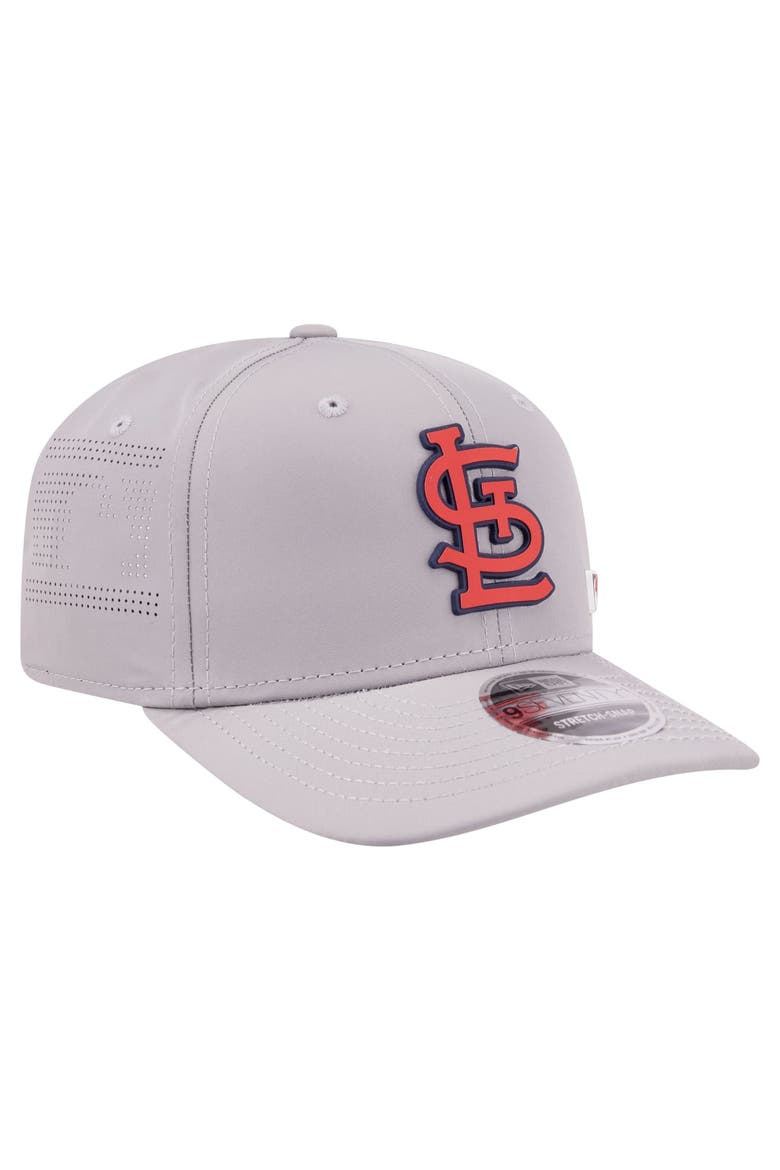 Men's New Era Gray St. Louis Cardinals Laser Perforated 9SEVENTY Adjustable Hat, Alternate, color, Gray
