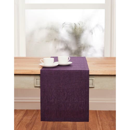 Solino Home Linen Table Runner In Grape