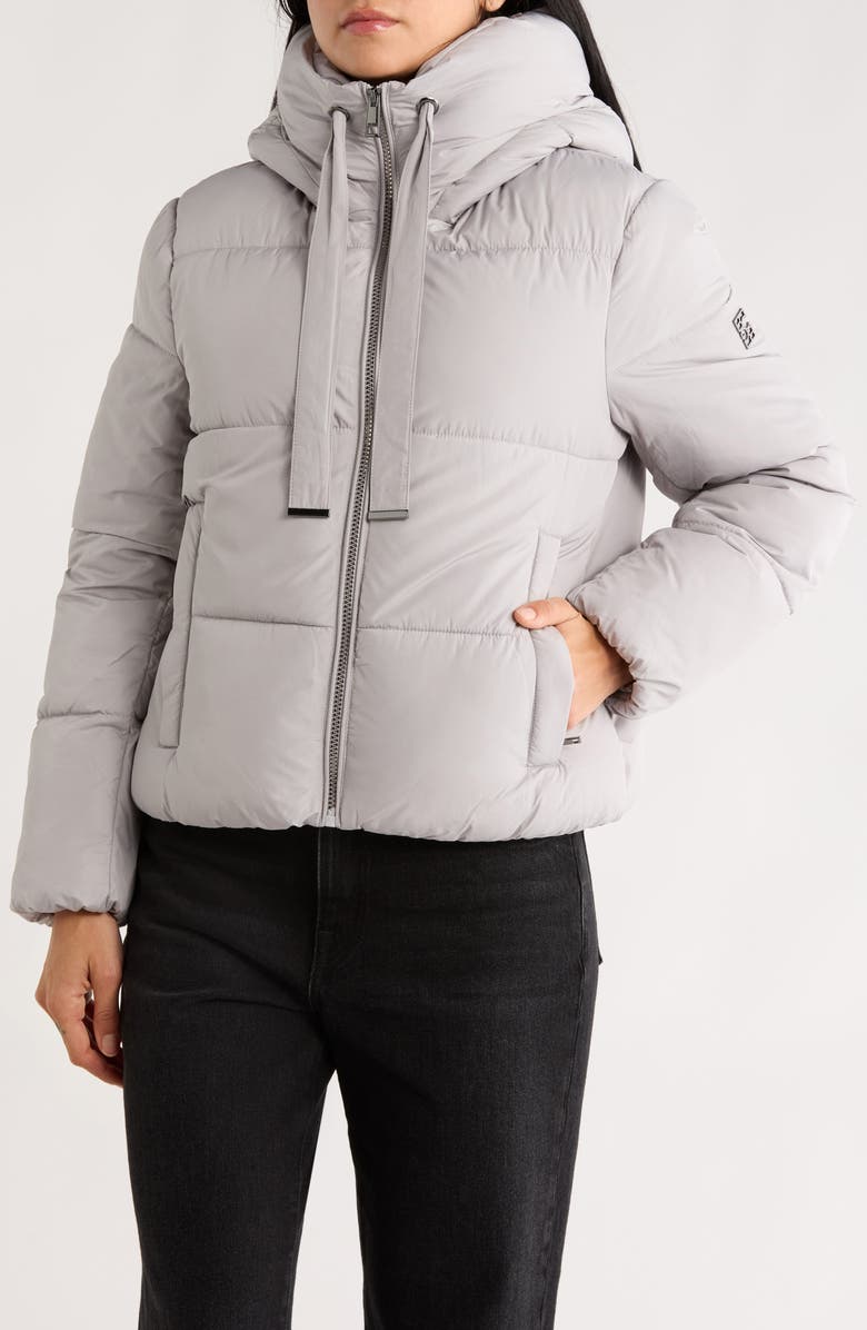 BCBGeneration Cloud Hooded Puffer Jacket, Main, color, Stone