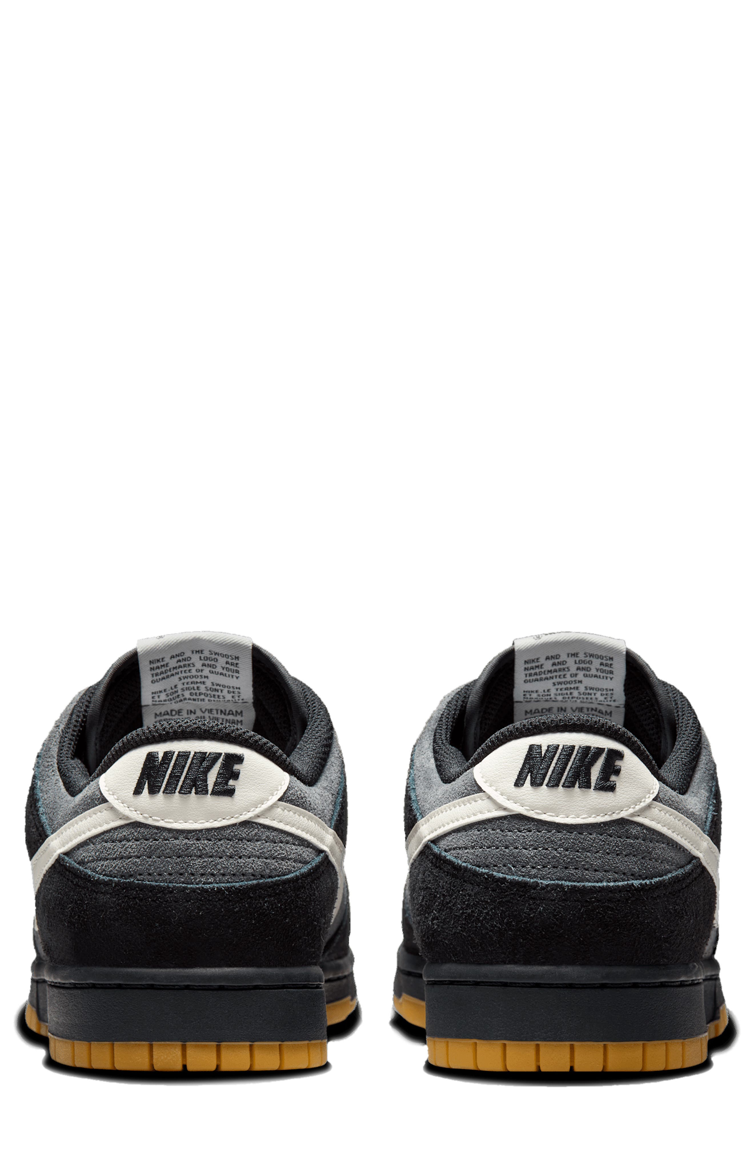 Nike Dunk Low Retro Basketball Sneaker, Alternate, color, Black/Anthracite/Gum