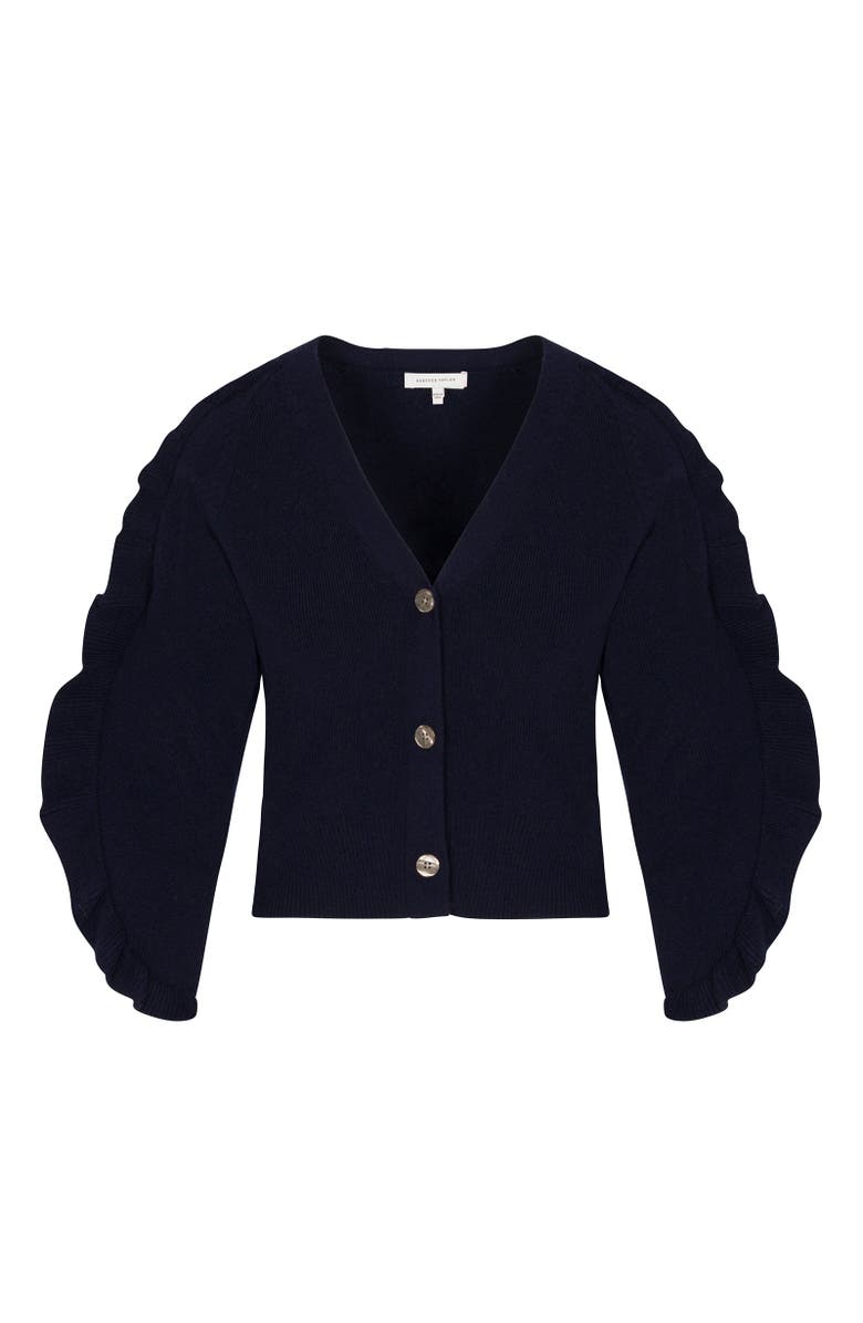 Rebecca Taylor Kaia Knit Cardigan, Alternate, color, Navy