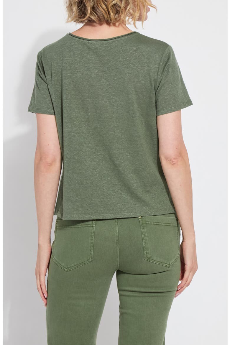 Cyrus Box Cut V-Neck T-Shirt, Alternate, color, STONE GREEN