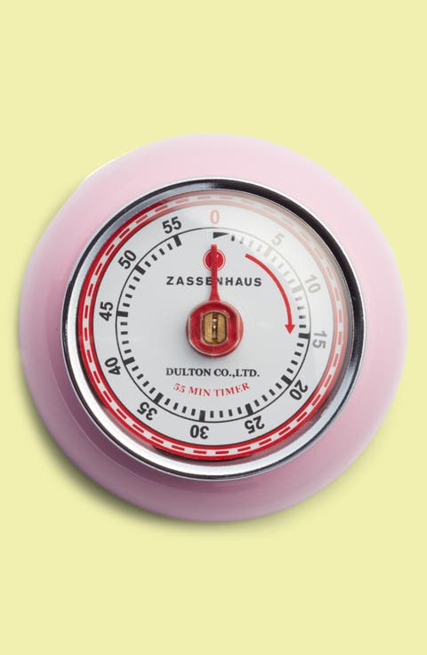Magnetic Retro 60 Minute Kitchen Timer, 2.75-Inch