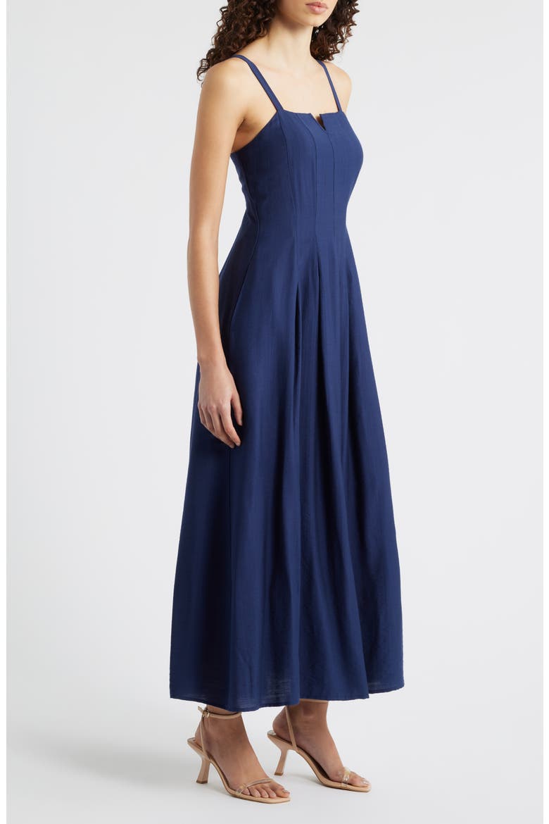 Carisa Sleeveless Flare Maxi Dress, Alternate, color, NAVY