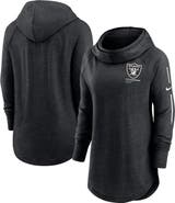 Nike Women's Nike Black Las Vegas Raiders Minimal Statement Lightweight Raglan Funnel Neck Pullover Hoodie