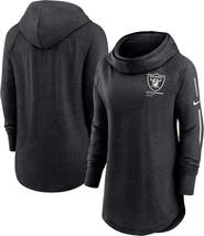 Nike Women's Nike Black Las Vegas Raiders Minimal Statement Lightweight Raglan Funnel Neck Pullover Hoodie