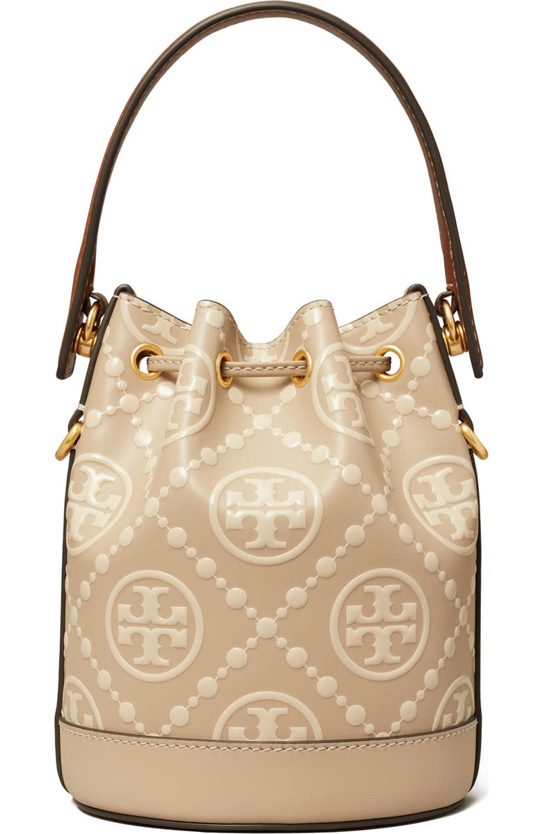 Tory Burch T Monogram Embossed Bucket Bag, Alternate, color,