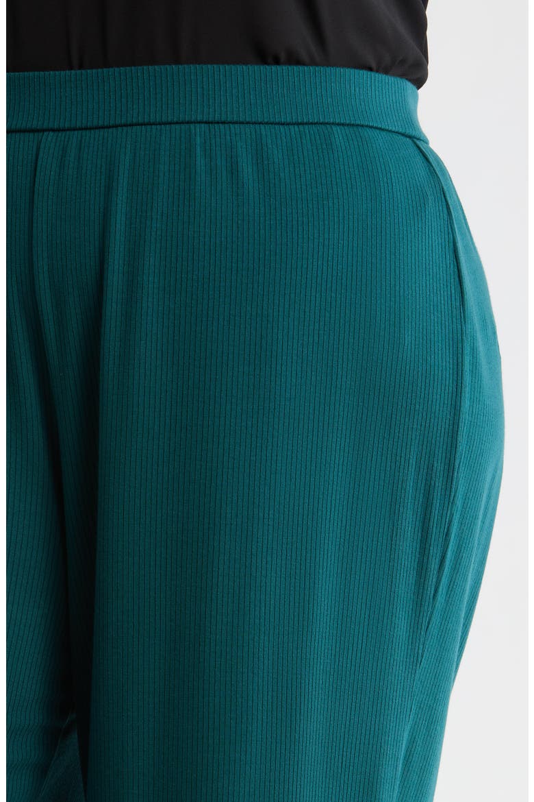 Rib Wide Leg Pants, Alternate, color, KELP