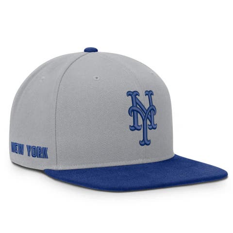 Men's Nike Gray/Royal New York Mets Primetime Pro Dri-FIT Snapback Hat