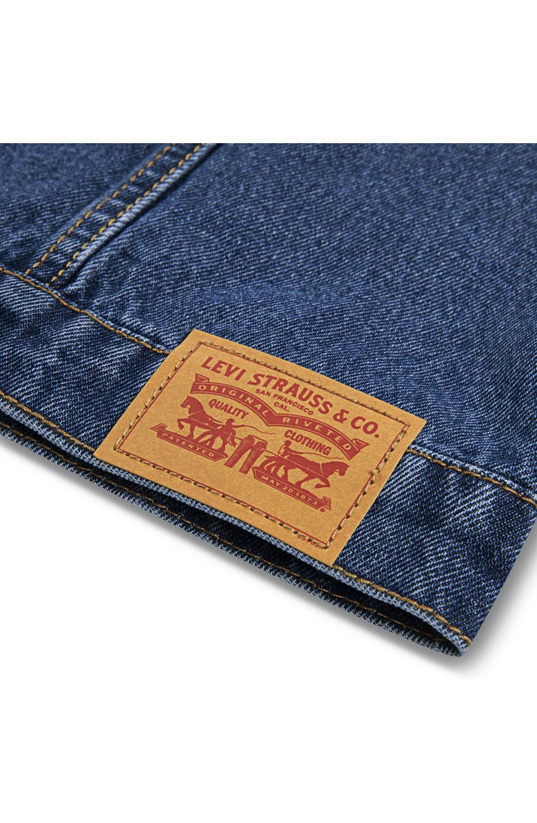 Levi's<sup>®</sup> Kids' Patchwork Denim Trucker Jacket, Alternate, color, Bristol Blue