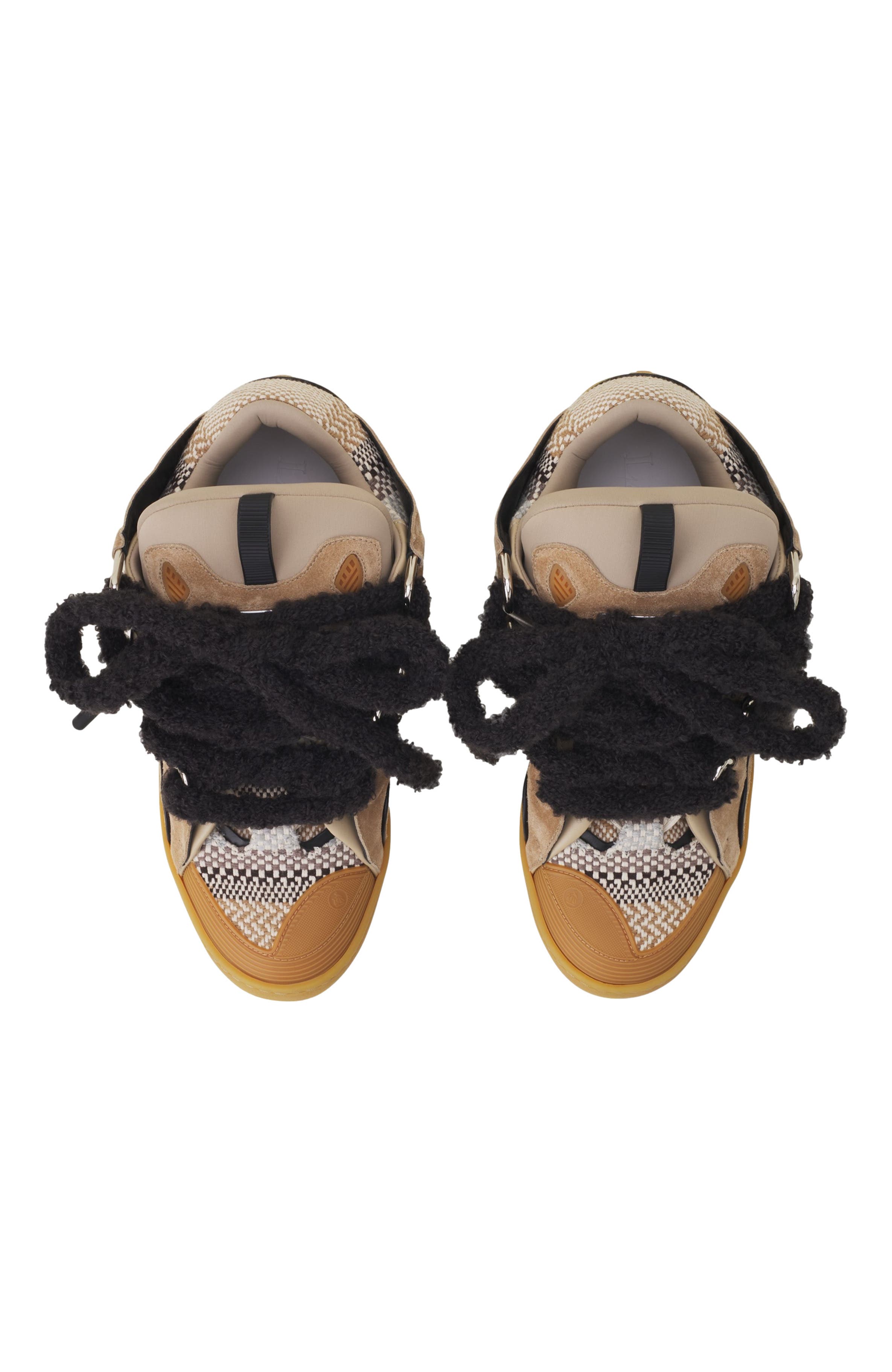 Curb Suede Sneakers With Mesh Laces, Alternate, color, Hemp