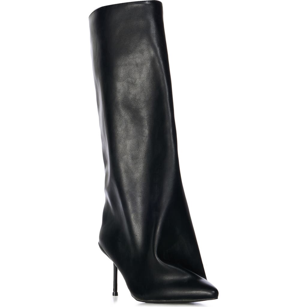 Azalea Wang Couture Crazy Pointed Toe Boot In Black