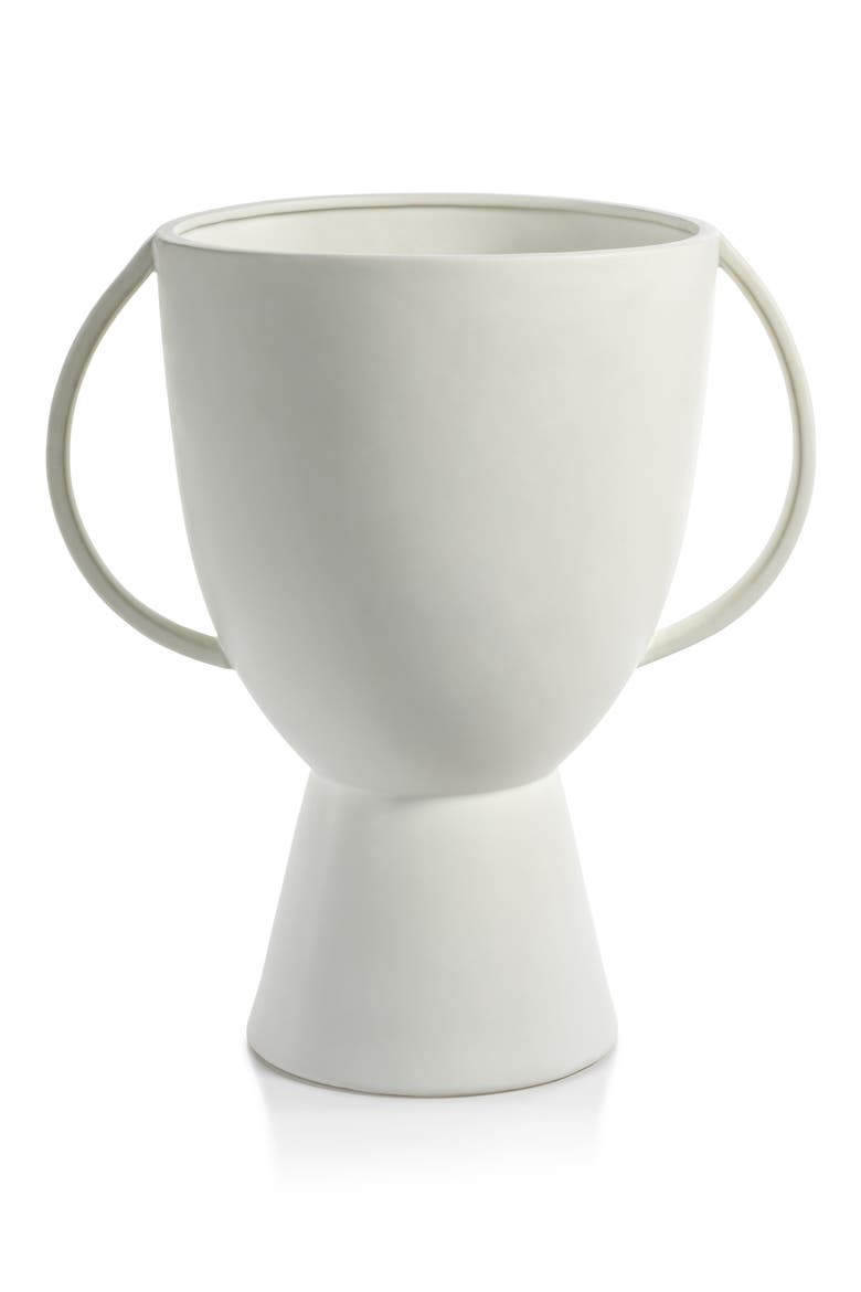 Lampton Matte Ceramic Vase, Main, color, WHITE