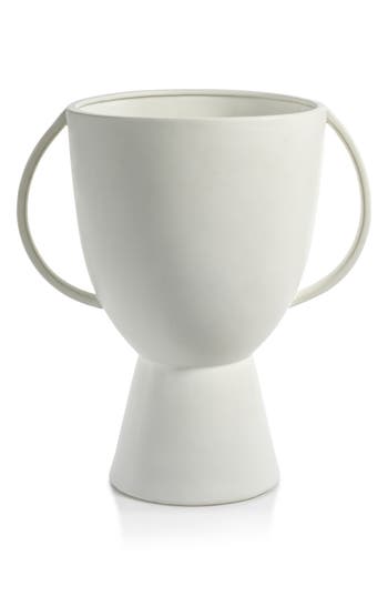 Zodax Lampton Matte Ceramic Vase In White