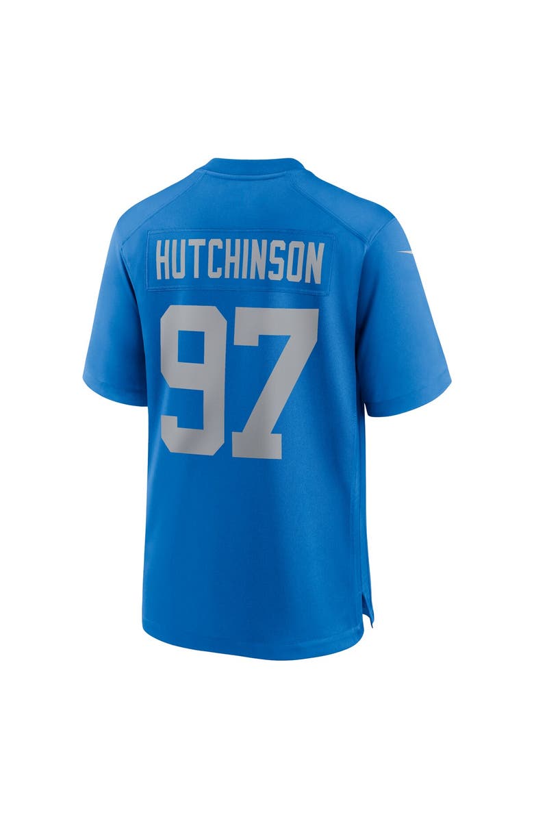 Nike Men's Nike Aidan Hutchinson  Blue Detroit Lions Alternate Game Jersey, Alternate, color, Blue