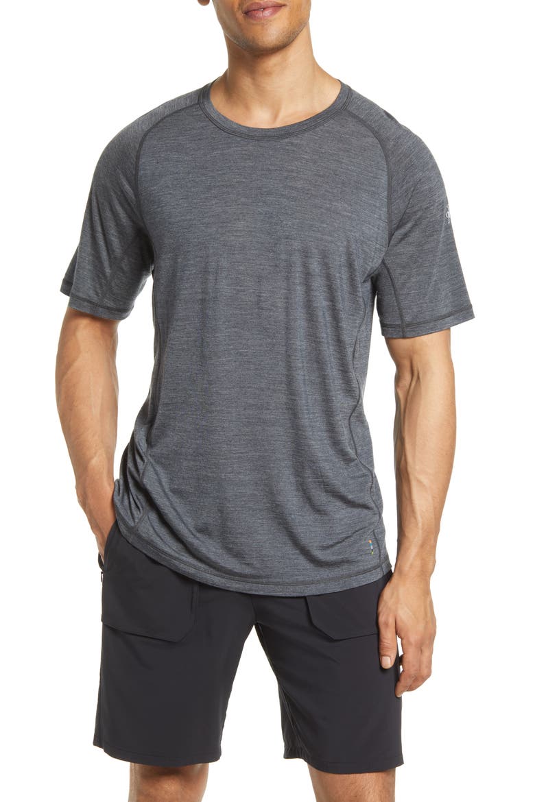 Merino Sport 120 T-Shirt, Main, color, CHARCOAL HEATHER