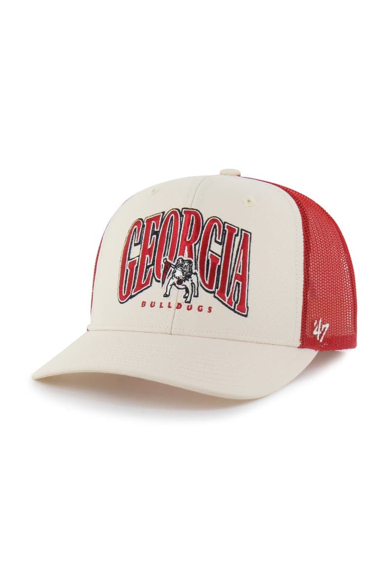 Men's '47  Natural Georgia Bulldogs Drawbridge Trucker Adjustable Hat, Main, color, Natural