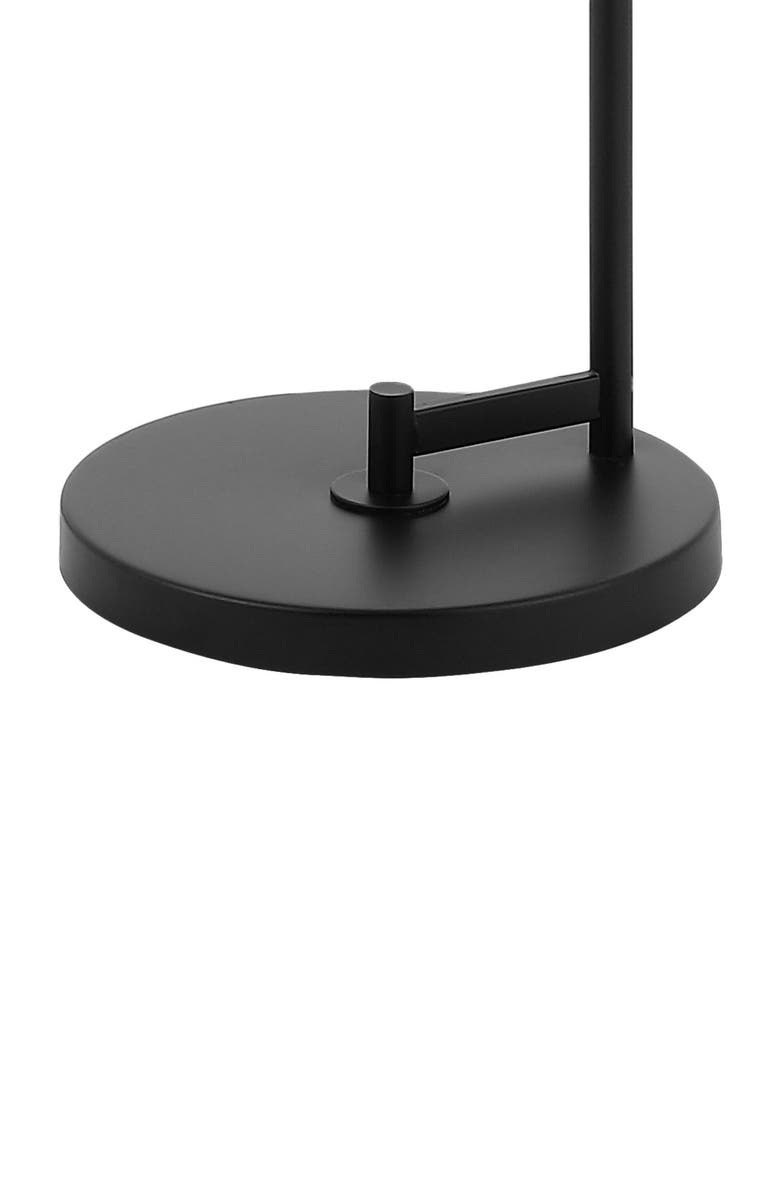 JONATHAN Y Axel Modern 60" Iron/Seeded Glass Farmhouse Industrial LED Floor Lamp, Black, Alternate, color, Black