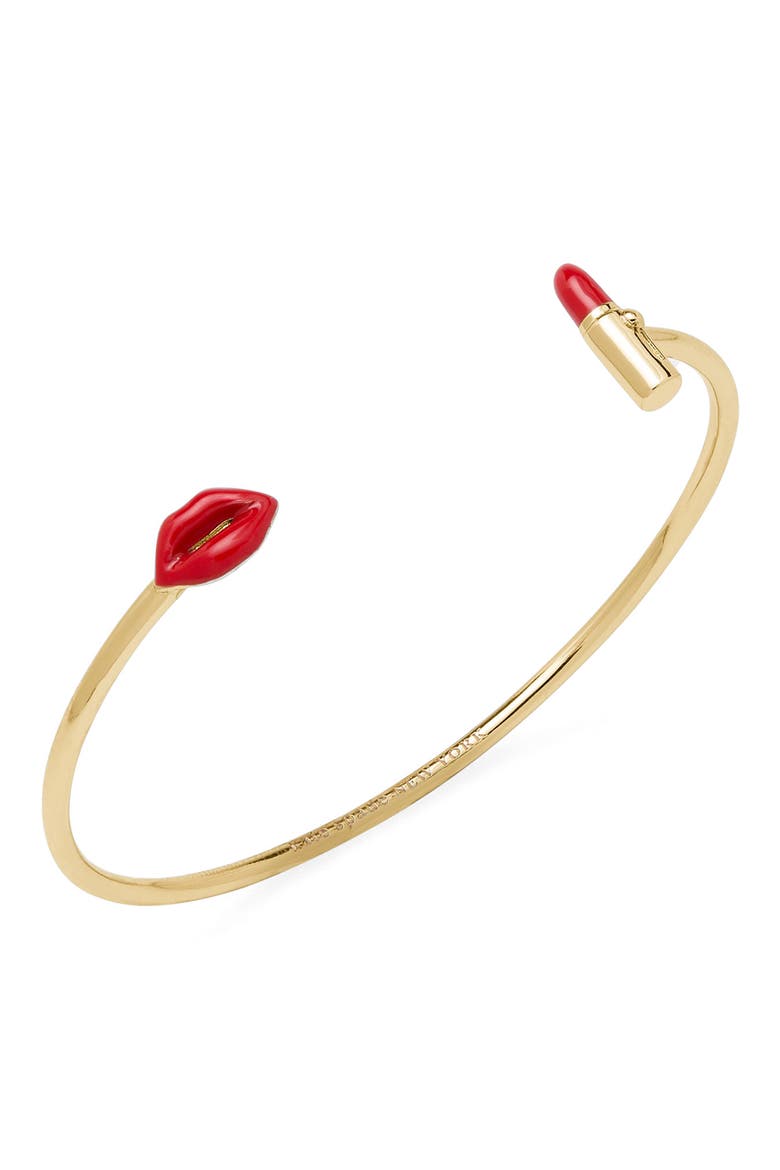 Caviar & Crimson Thin Cuff Bracelet, Alternate, color, RED