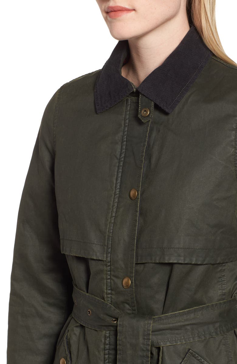 Joules Waxed Trench Coat, Alternate, color, 