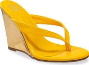 CHASE AND CHLOE Toe Post Wedge Sandal