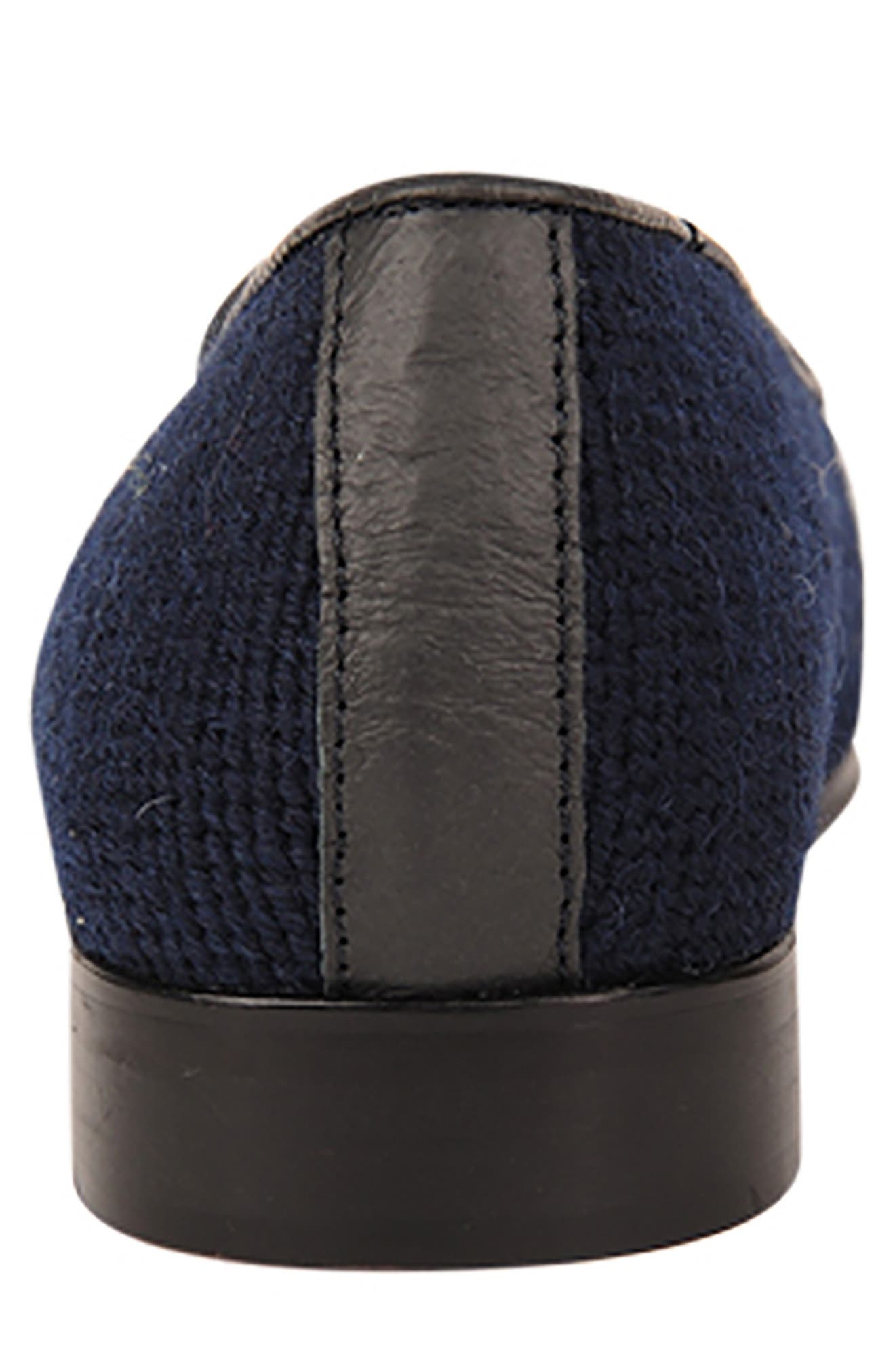 ByPaige BY PAIGE Needlepoint American Flag Flat, Alternate, color, Navy