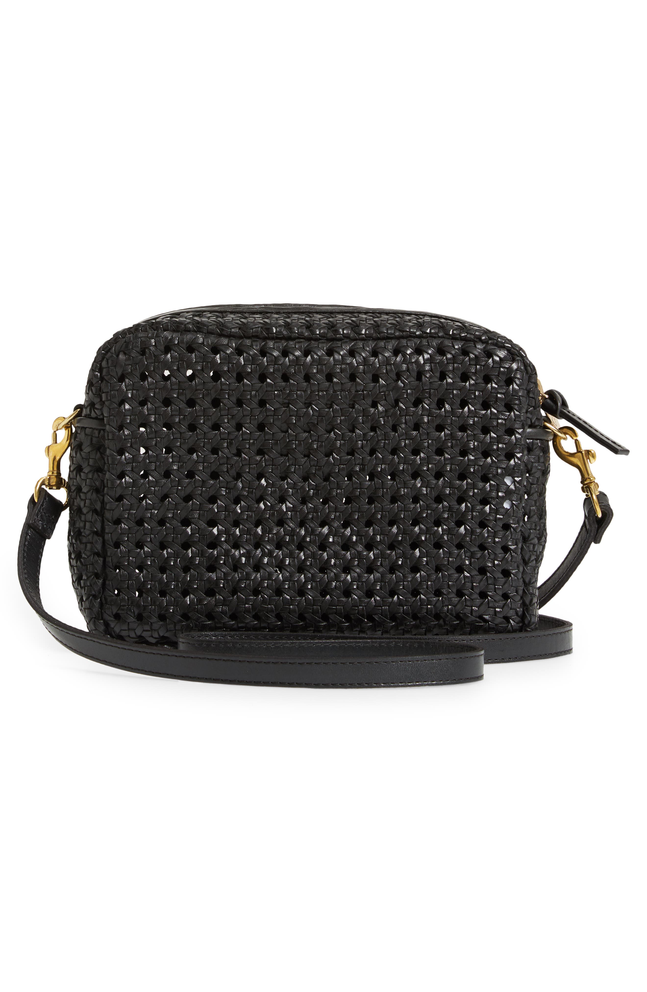 Clare V. Midi Sac Woven Leather Crossbody Bag, Alternate, color, 
