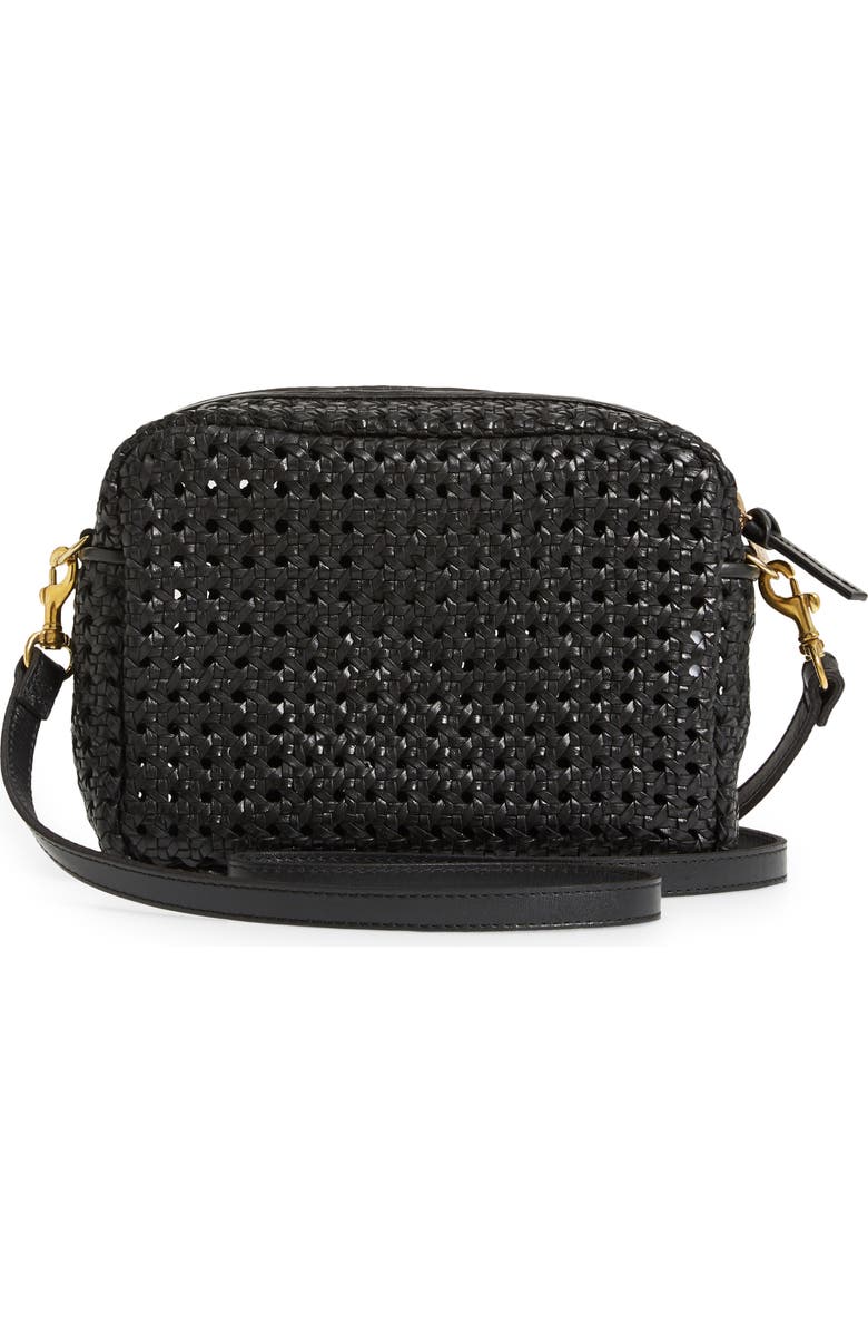 Clare V. Midi Sac Woven Leather Crossbody Bag, Alternate, color,