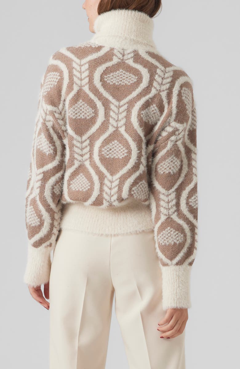 VERO MODA Nanea Turtle Neck Eyelash Knit Sweater, Alternate, color, 