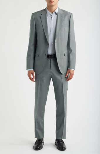 Huge Slim Fit Textured Virgin Wool Suit