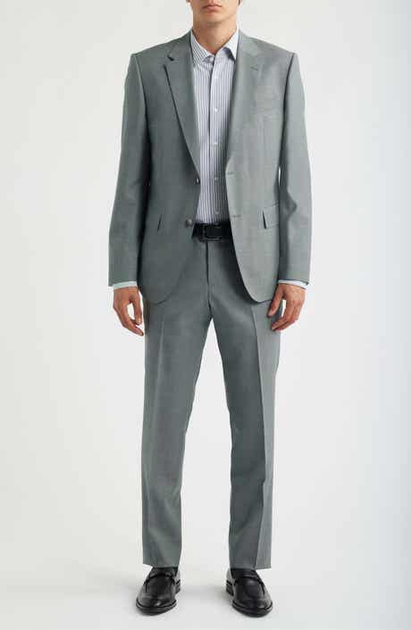 Huge Slim Fit Textured Virgin Wool Suit