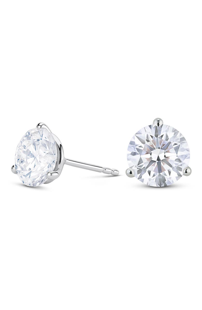 LIGHTBOX Round Lab Grown Diamond Stud Earrings, Alternate, color, 4.0Ctw White Gold