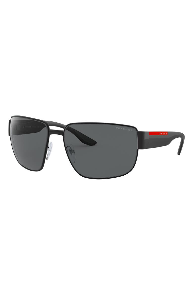 PRADA SPORT 62mm Polarized Oversize Sunglasses, Alternate, color,