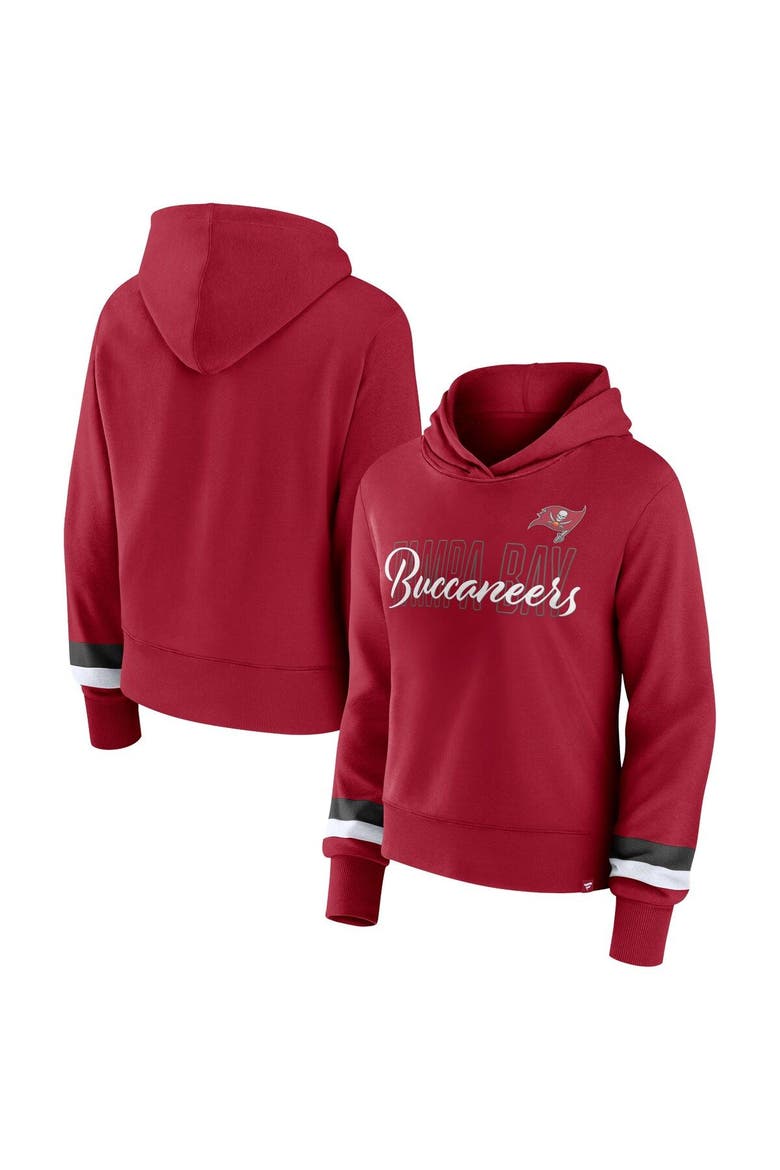 Women's Fanatics Branded  Red Tampa Bay Buccaneers Over Under Pullover Hoodie, Main, color, Red