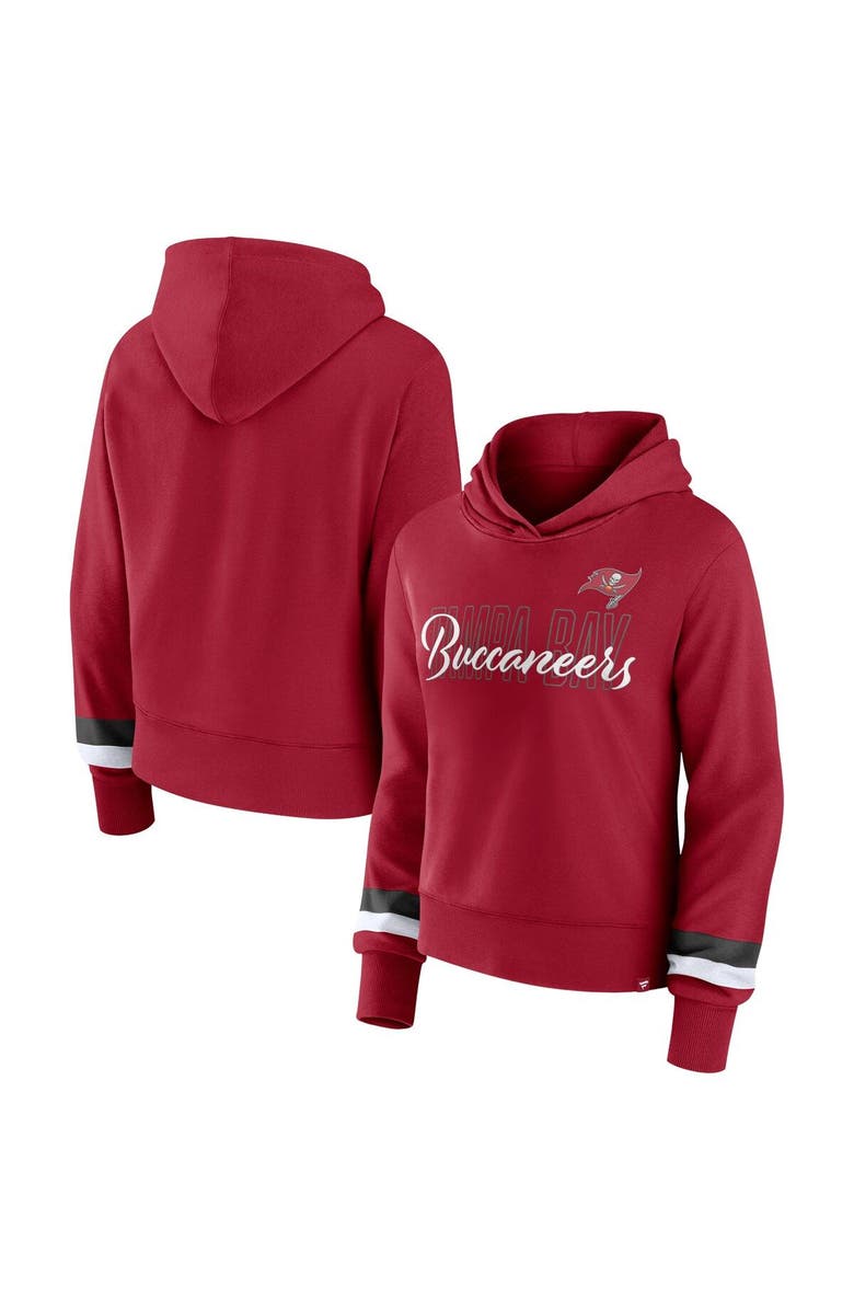 FANATICS Women's Fanatics Branded  Red Tampa Bay Buccaneers Over Under Pullover Hoodie, Main, color, Red