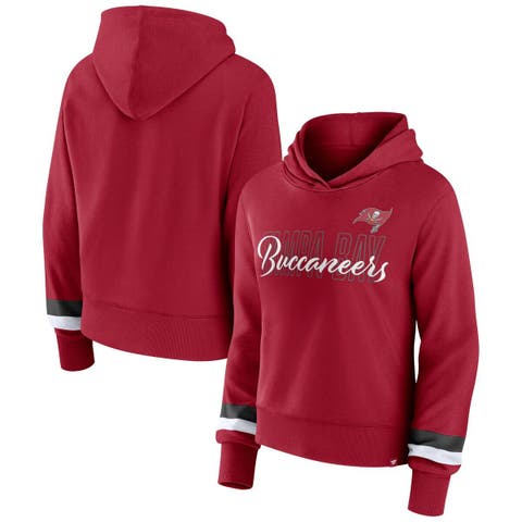Women's Fanatics Branded  Red Tampa Bay Buccaneers Over Under Pullover Hoodie