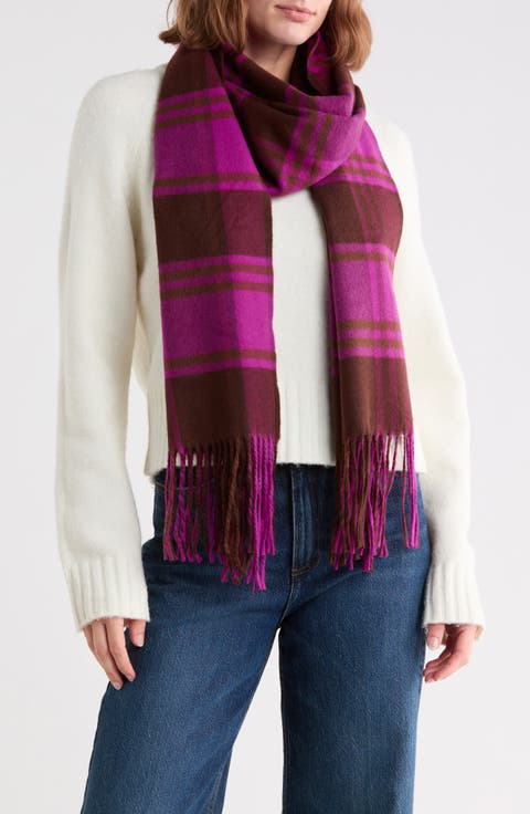 Plaid Knit Scarf